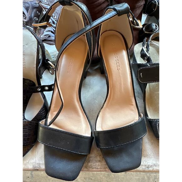 Aerosoles Coren Oil Leather Pumps SZ 8 Open Toe Dressy Sandal ChunkyHeels - Picture 11 of 11